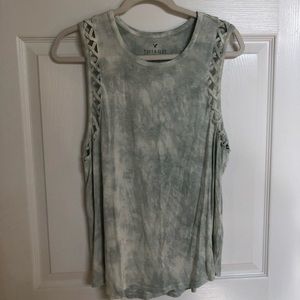 NWT American Eagle Blue Green Tie Dye Tank Top | L
